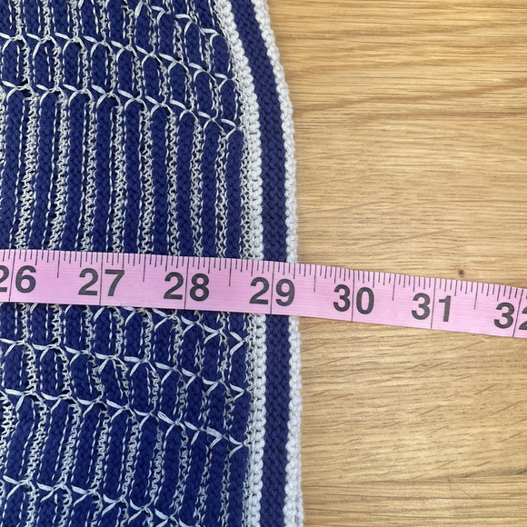 Nic+Zoe Cardigan Sweater Womens Size XL Blue White Stripe Knit Open Front NWT - Picture 8 of 8